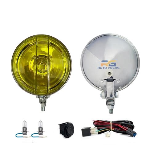 Kit Farol Neblina Auxiliar Fusca Brasilia Kombi Cromado Lampada