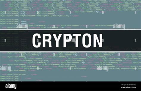 Crypton With Binary Code Digital Technology Background Abstract