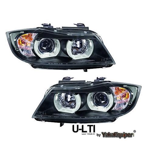 Phares Bmw Serie E E Angel Eyes Led U Lti Noir Yakaequiper