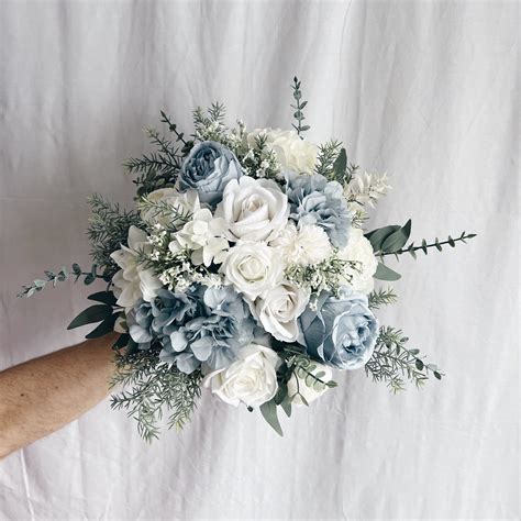 White And Blue Flowers Bouquet