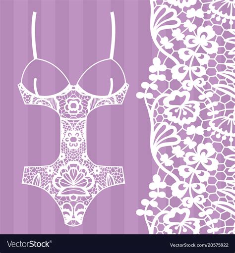 Body Lingerie Lacy Lingerie Royalty Free Vector Image