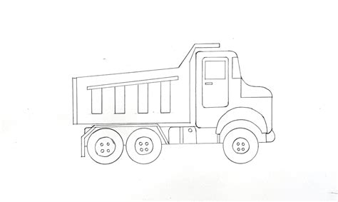 Dump Truck Drawing Simple