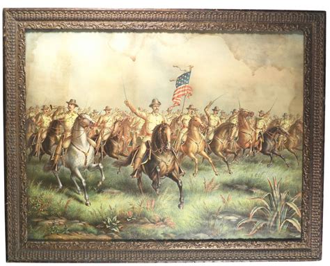 Early Print Rough Riders Col. Theodore Roosevelt