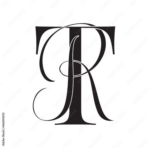 tr, rt, monogram logo. Calligraphic signature icon. Wedding Logo ...