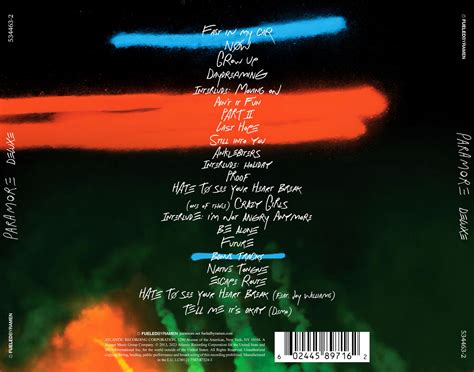 Paramore Self Titled Back By Kallumlavigne On Deviantart