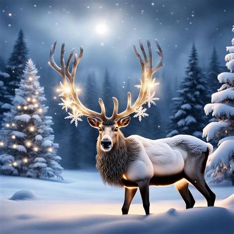 Download Ai Generated Reindeer Snow Royalty-Free Stock Illustration ...