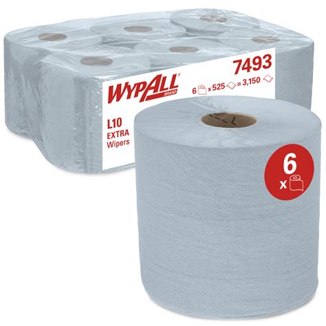 WypAll L10 Extra Wiper Centrefeed Roll Control 7493 Wiping Paper