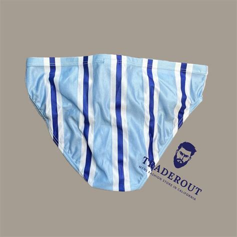 Aussiebum Mens Light Blue Vintage Stripe Swim Bikini Brief Swimwear Size S Ebay