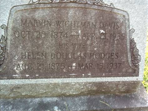 Helen Douglas Hodges Davis Monumento Find A Grave