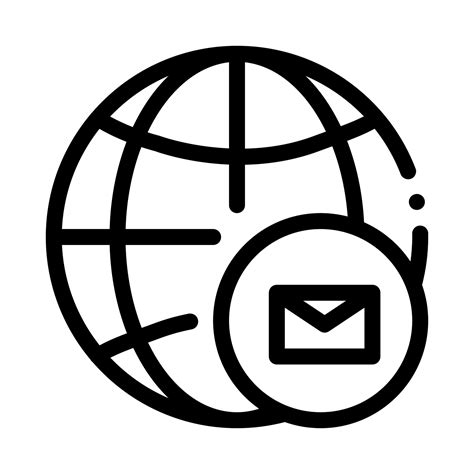 globe postal transportation company icon vector illustration