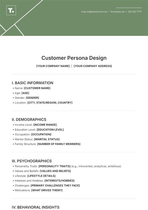 Free Customer Profile Templates To Edit Online And Print