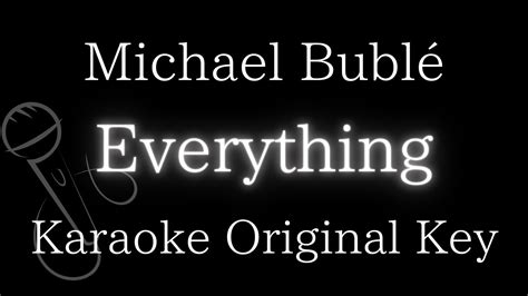 【karaoke Instrumental】everything Michael Bublé【original Key】 Youtube