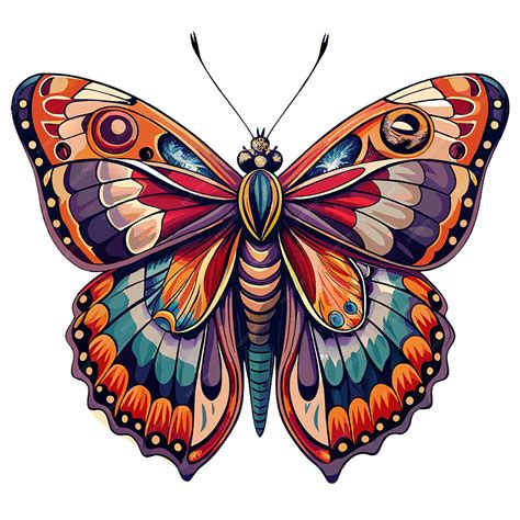 Elegant Butterfly Vector Art Illustration Colorful And Detailed Graphic