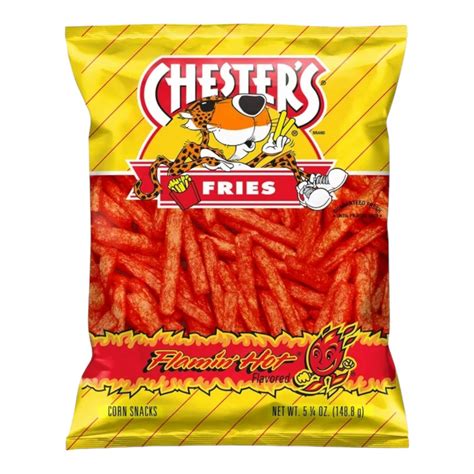 Chester S FLAMIN HOT Cheetos FRIES Corn Snacks Crunchy Party Sz 8 5