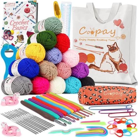 Coopay Kit Crochet Debutant Complet Pi Ces Kit De Crochets Avec