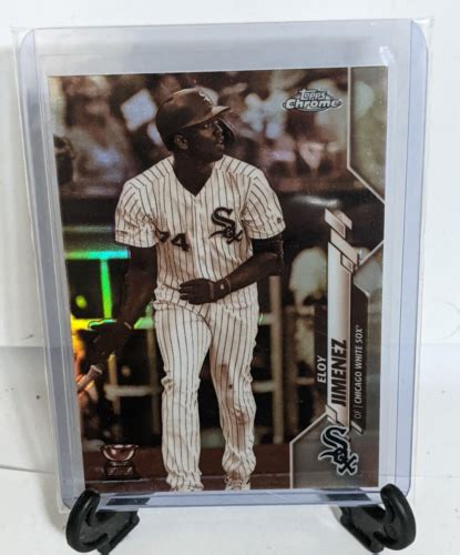 Topps Chrome Set Break Eloy Jimenez Sepia Refractor Gold