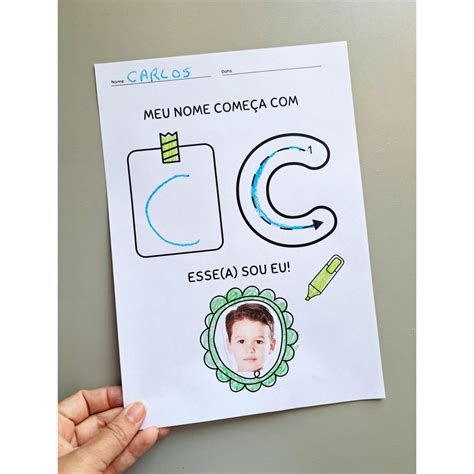 Atividade Letra Do Nome - 💖ATIVIDADE COM A PRIMEIRA LETRA DO NOME EDUCAÇÃO INFANTIL – Cantinho ...