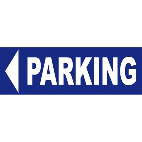 Panneau Parking flèche gauche directionnelle en aluminium