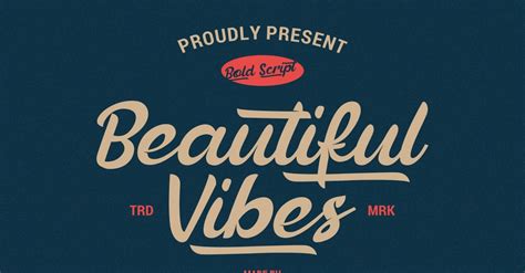 Beautiful Vibes Fuente Bold Script Vintage Retro