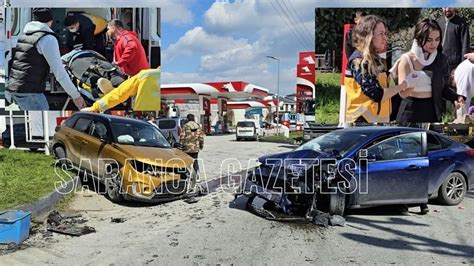 SAPANCA DA CİP İLE OTOMOBİL KAFA KAFAYA ÇARPIŞTI 2 YARALI VİDEO