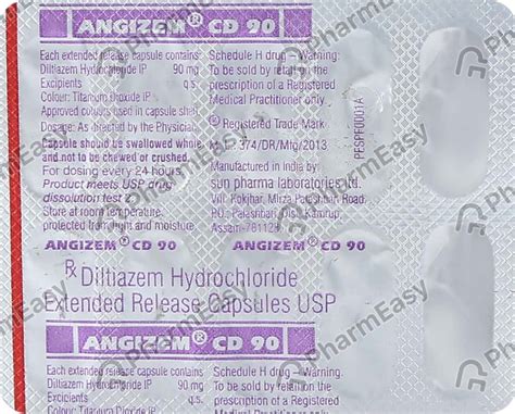 Angizem Cd Mg Capsule Uses Side Effects Price Dosage