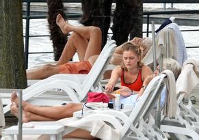 Alicia Agneson Sexy Flashes Her Nude Tits In Lake Como Aznude