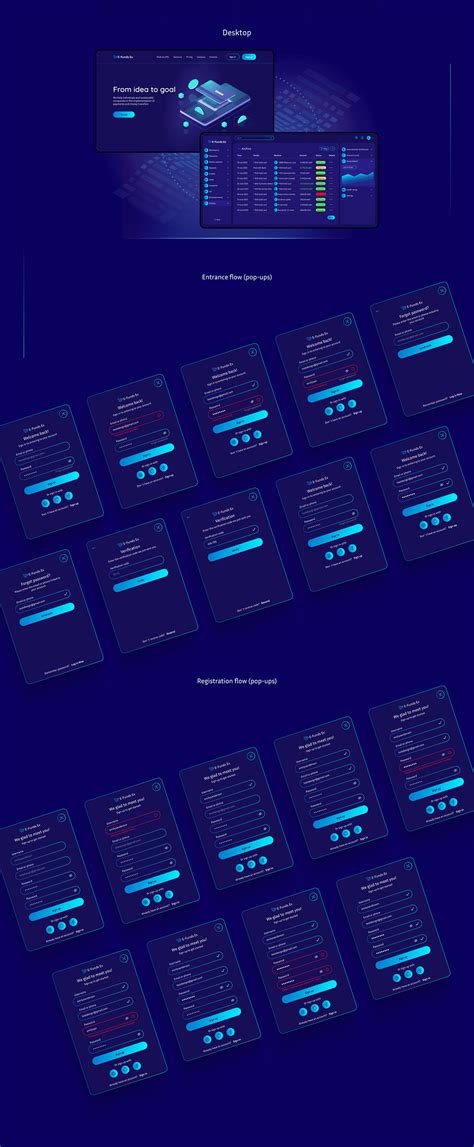 Fintech mobile & desktop app | Log in and log out flows :: Behance