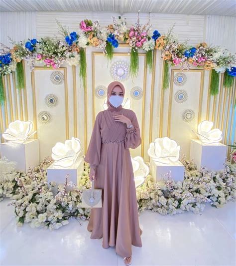 Gaun Bridesmaid Hijab Simple Bridesmaid Brokat Model Baju Bridesmaid