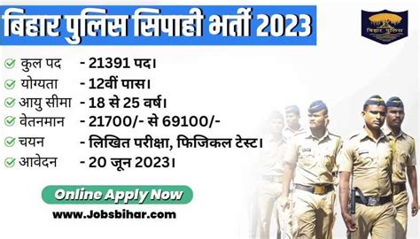 Bihar Police Constable Vacancy 2023 Total Post 21391