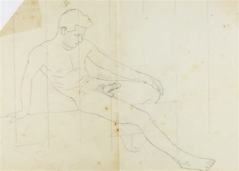 Untitled Study For Seated Male Nude Charles Nodrum Gallery