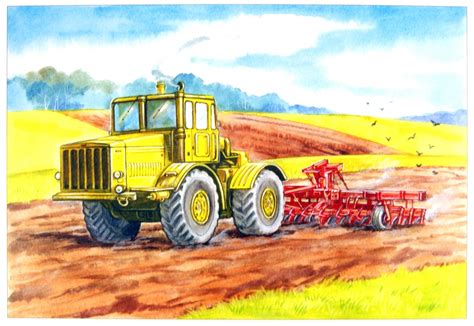 Трактор пашет землю - фото и картинки: 50 штук