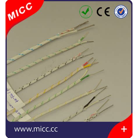 Micc High Temp K Type Glass Fiber Braid Thermocouple Extension Wire