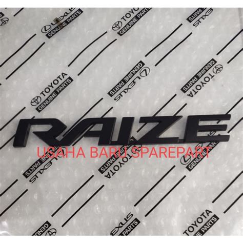 HITAM Raize ORIGINAL Black Doff Writing Emblem Shopee Philippines