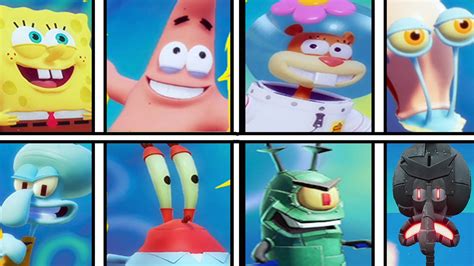 SpongeBob Battle For Bikini Bottom Rehydrated All Characters YouTube