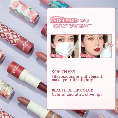 Lápiz labial nude mate tubo de papel nudes brillo de labios suave y aterciopelado barra de