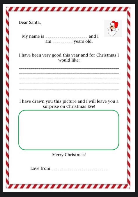 Dear Santa Template Printable Download - Etsy