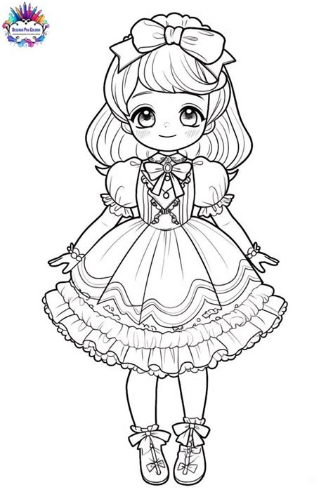 Desenhos Para Colorir De Bonecas Com Vestidos - Desenhos de Boneca Para Colorir + De 40 Lindas e Com Vestidos