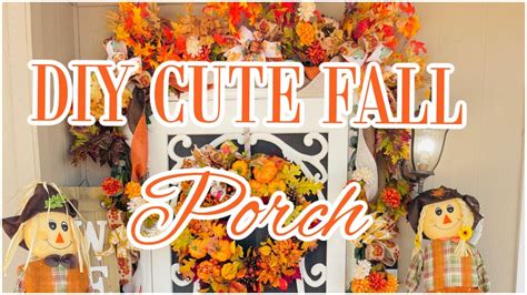 New Diy Fall Front Porch Decor Garland Bow Ep I Love