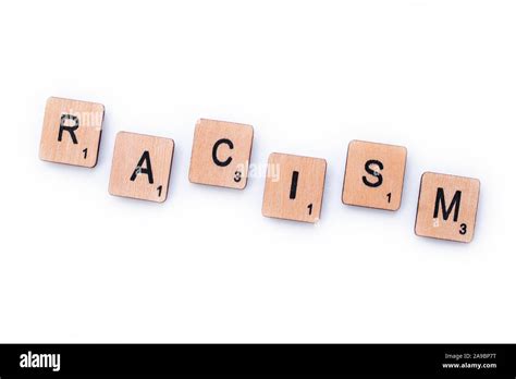 London Uk February Th The Word Racism Spelt With Wooden