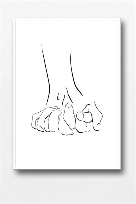 Holding Hands Art Female Line Art Nude Line Drawing Sensual Wall Art Nude Line Art Digital