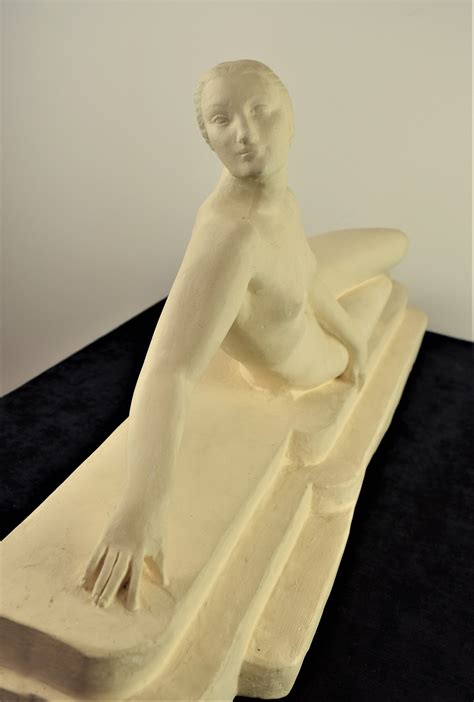 French Art Deco Nude Plaster Figure Ferreira Antiques