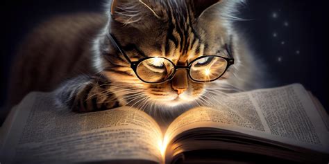 cat reading book stock  images  backgrounds