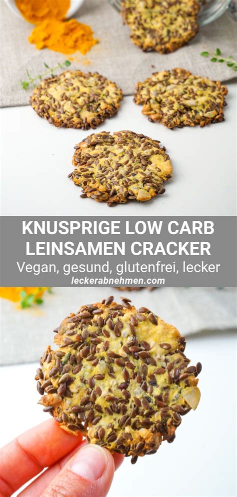 Unser Low Carb Rezept für Leinsamen Cracker ist gesund und eignet sich