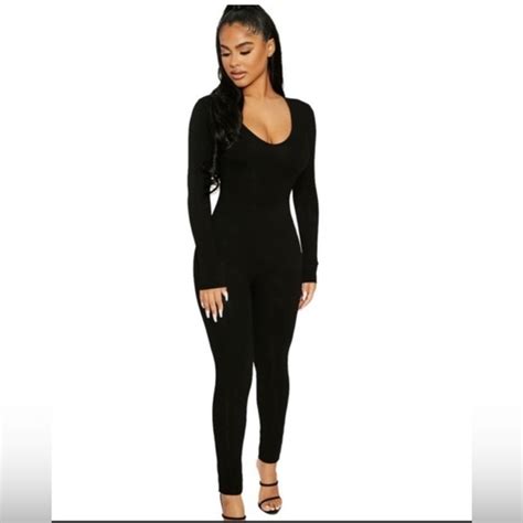 Naked Wardrobe Pants Jumpsuits Naked Wardrobe The Nw Deep V Jumpsuit Size Medium Nwt