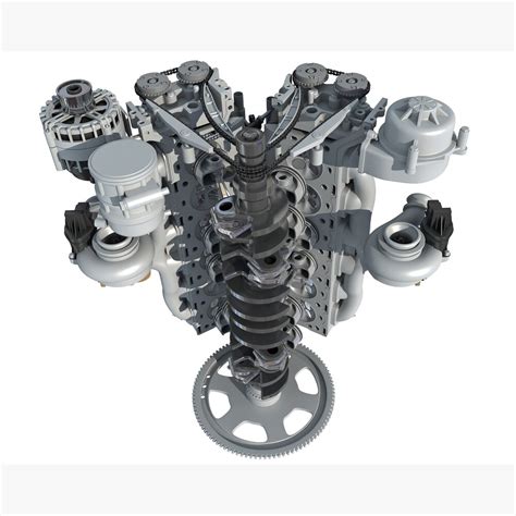 V12 Engine With Interior Parts 3D model - Download Engine on 3DModels.org
