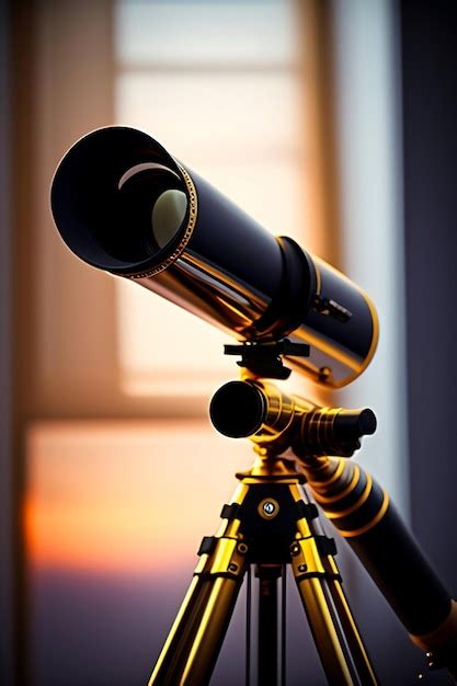 Premium AI Image Amateur Telescope In The Room Closeup