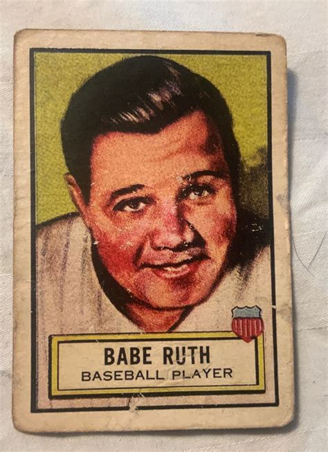 Babe Ruth Lookn See Baseball Card Wonderful Aged Old Reprint Etsy