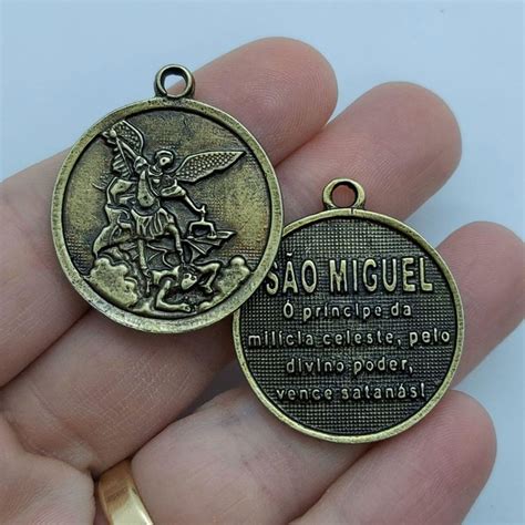 3 Medalhas de São Miguel Arcanjo em Ouro Velho Elo7