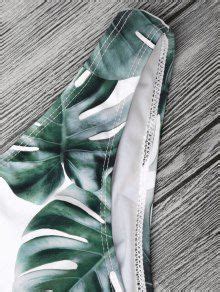 Cami Palm Leaf Print Bikini In WHITE ZAFUL