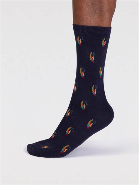 Finley Organic Cotton Fly Fishing Socks Indigo Blue